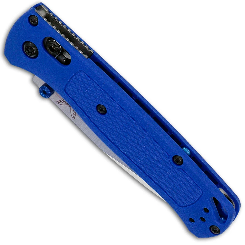Benchmade Bugout 535 EDC Knife Drop Point Blue Grivory AXIS Lock Folder USA Made - Image 2