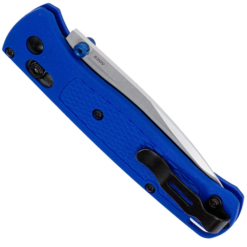 Benchmade Bugout 535 EDC Knife Drop Point Blue Grivory AXIS Lock Folder USA Made - Image 3