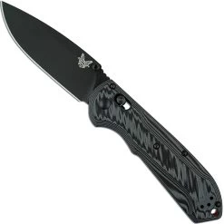 Benchmade 560-1 Freek M4 Knife 560BK-1 Black M4 Steel Drop Point, Gray And Black G10 AXIS Lock Folder USA Made