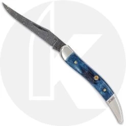 Case Small Texas Toothpick 10837 - Mediterranean Blue Damascus - 610096 DAM - Discontinued - BNIB - LTD