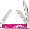 Case Small Stockman Knife 17863 Pink Pearl Kirinite 10333SS