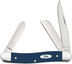 Case Medium Stockman Knife 23612 Navy Blue Synthetic 4318SS