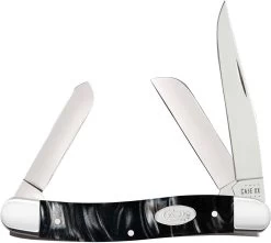 Case Medium Stockman Knife 23671 Black Pearl Kirinite 10318SS