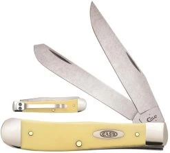Case Trapper With Clip 30114 Smooth Yellow Synthetic CV 3254CCV