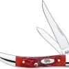 Case Small Texas Toothpick Knife 03220 - Red Bone - 620096SS - Discontinued - BNIB