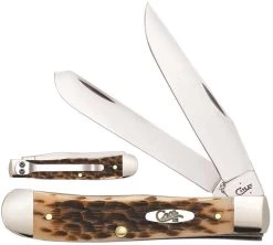 Case Trapper With Clip 06540 Amber Bone SS 6254CSS