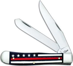 Case Trapper Knife 07310 Red Line Stripes Of Service 6254SS
