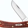 Case Sod Buster Jr Knife 07396 Pocket Worn Harvest Orange Bone 6137SS