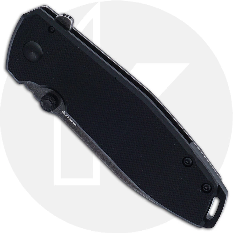 CRKT Squid XM 2495K - Lucas Burnley Assisted EDC - Black Stonewash Spear Point - Black G10 / Stainless Steel - Frame Lock Flipper Folder - Image 2