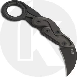 CRKT Provoke 4040 Joe Caswell Black Karambit Folder Kinematic Action Aluminum Handle With Ring Pommel