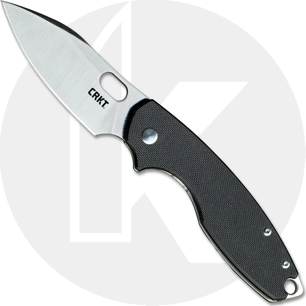 CRKT Pilar III 5317 - Jesper Voxnaes EDC - Satin Drop Point - Black G10 And Stainless Steel - Frame Lock Folder