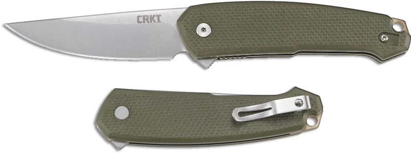 CRKT Tueto 5325 - Jesper Voxnaes Assisted EDC - Satin Drop Point - OD G10 - Liner Lock Flipper Folder - Image 2
