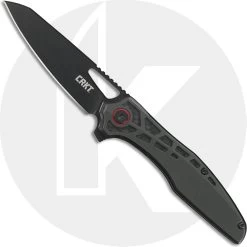 CRKT Thero 6290 - TJ Schwarz EDC - Black Oxide Sheepsfoot - Black GRN And Carbon Fiber - Liner Lock Folder