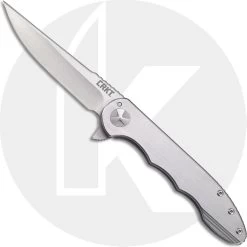 CRKT Up And At 'Em 7076 Knife Matt Lerch EDC Drop Point Flipper Folder Stainless Steel Frame Lock