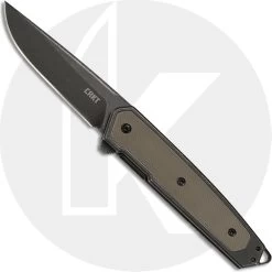 CRKT Cinco 7091 - Richard Rogers EDC - Black Stonewash D2 Drop Point - Black SS And OD G10 - Frame Lock Flipper Folder