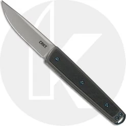 CRKT Symmetry 7190 - Richard Rogers EDC - Bead Blast Drop Point - SS With Black GRN Inlay - Slip Joint Folder