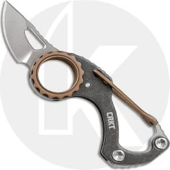 CRKT Compano 9082 - Mike Bond Slip Joint - Satin Trailing Point - SS Finger Hole Handle - Bottle Opener And Carabiner Gate