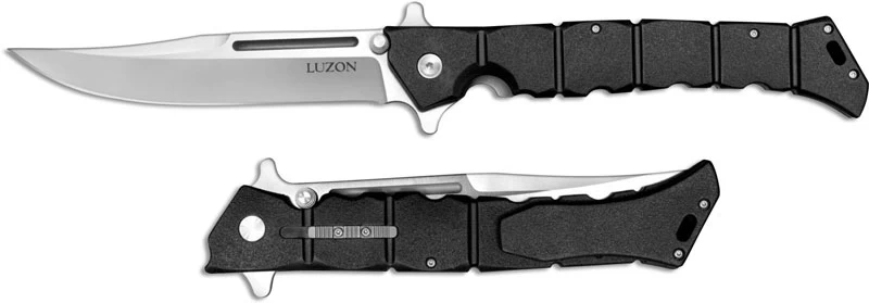 Cold Steel 20NQX Luzon Mike Wallace Balisong Inspired Clip Point Flipper Knife Black GFN Handle - Image 2
