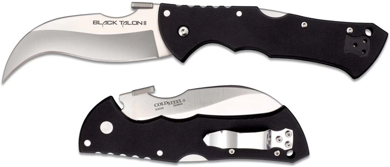 Cold Steel Black Talon II 22B - Andrew Demko - S35VN Talon Blade - Black G10 - Open On Withdrawal Folder - Image 2