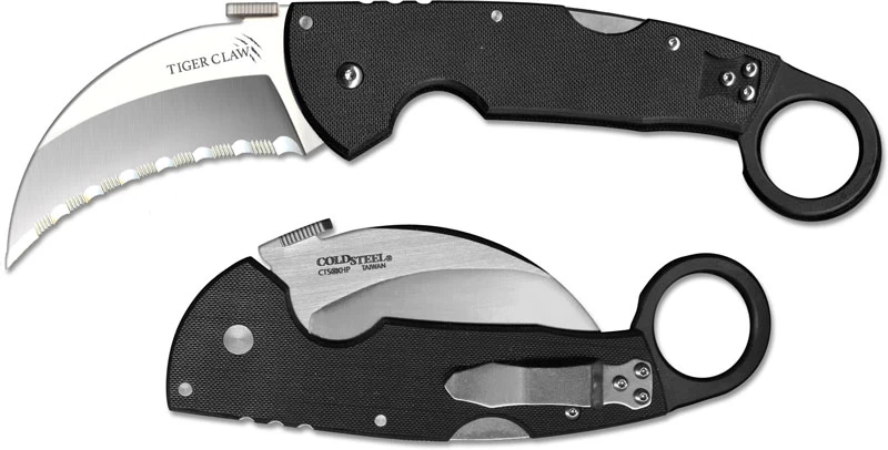 Cold Steel Tiger Claw Knife, Serrated, CS-22KFS - Image 2