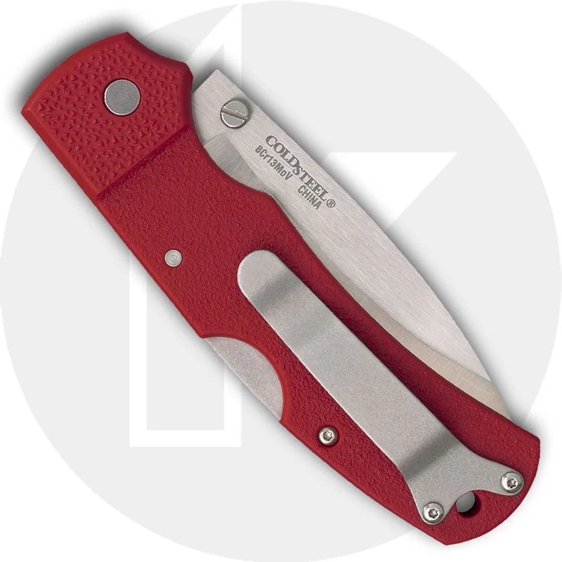Cold Steel Double Safe Hunter Slock Master 23JK - Value Priced EDC - Drop Point With Slock Master Logo - Red GFN - Rocker Lock - Folding Knife - Image 2