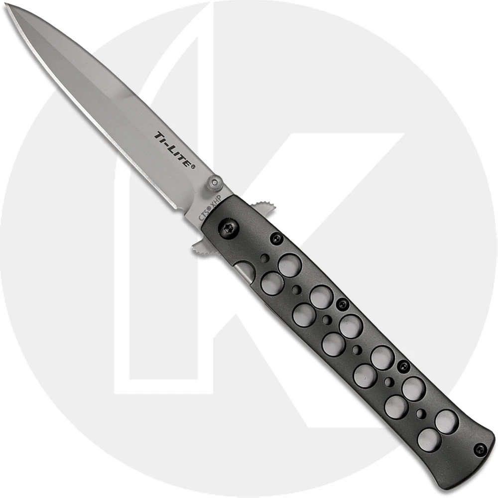 Cold Steel Ti-Lite 26B4 Knife 4 Inch S35VN Blade Open On Withdrawal With Aluminum Handle