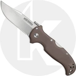 Cold Steel 31A Bush Ranger Open On Withdrawal Clip Point Folder With Brown G10 Handle