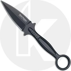 Cold Steel 36MF Drop Forged Battle Ring II Single Piece Carbon Steel Double Edge Fixed Blade With Ring Pommel