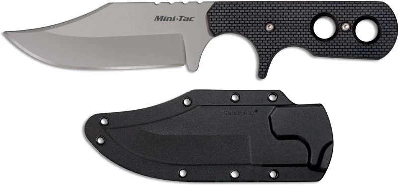 Cold Steel 49HCF Mini Tac Bowie Andrew Demko EDC Clip Point Fixed Blade With Griv-Ex Scales - Image 2