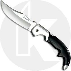 Cold Steel 62MB Large Espada Knife S35VN Open On Withdrawal Polished Aluminum And G10 Tri-Ad Lock Folder