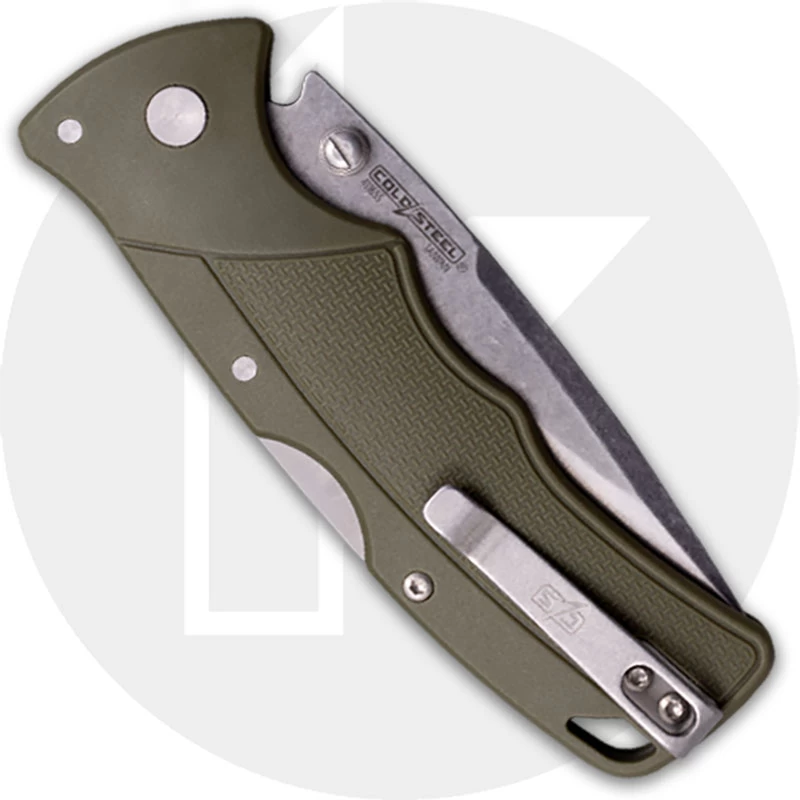 Cold Steel Verdict FL-C3SPSSODG - Stonewash 4116SS Spear Point - OD Green GFN - Tri-Ad Lock Folder - Image 2