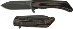 KABAR 3066 Mark 98 Folder Black Spear Point Brown And Black G10 Liner Lock Flipper Knife