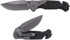 KABAR 3085 Coypu Folder Value Price Rescue Knife With Glass Breaker And Seat Belt Cutter