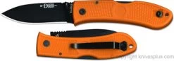 KA-BAR Knives: KABAR Dozier Folding Hunter, Orange Handle, KA-4062BO