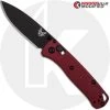 MODIFIED Benchmade Mini Bugout Red Dragon 533BK-1 Knife - Black Blade - Rit Dyed Handle