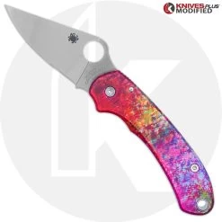 MODIFIED Spyderco Para 3 Knife + AWT Agent SKINNY Custom Anodized Scales
