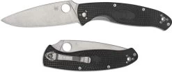 Spyderco Resilience Lightweight - C142PBK - Value Folder - Plain Edge - Black FRN - Liner Lock Folding Knife