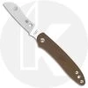 Spyderco Roadie Knife - C189PBN - Non Locking Sheepfoot - Brown FRN - Made In Italy