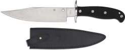 Spyderco Respect Knife FB44GP Sal Glesser Bowie Style Fixed Blade Black G10 Handle USA Made